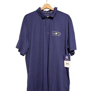 Winston Salem Open Tennis Polo Shirt Navy Blue Wake Forest Champion Mens Size XL